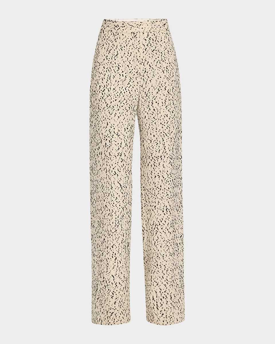 Dalmatian Tweed Wide-Leg Pants